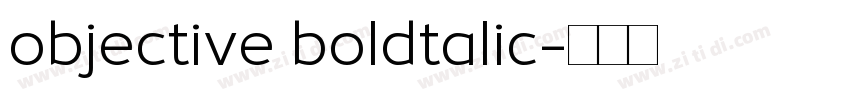 objective boldtalic字体转换